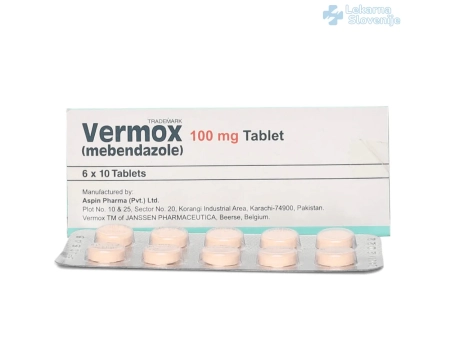 (VERMOX 100 mg tablete - Mebendazol USP BP EP)
